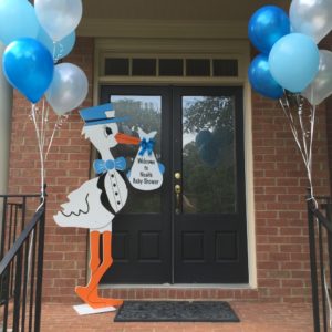 Blue Baby Shower Stork - Storks and More of Phoenix - Stork Sign Rental, Phoenix, AZ