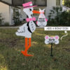 Pink Stork and Bone Sign - Storks and More of Phoenix - Stork Sign Rental, Phoenix , AZ