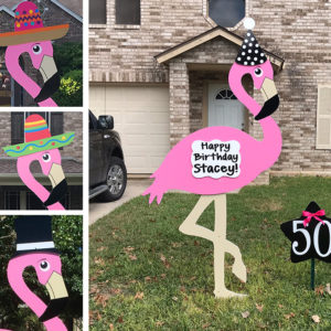 Flamingo Yard Sign Phoenix, AZ - Birthday, Graduation Yard Sign