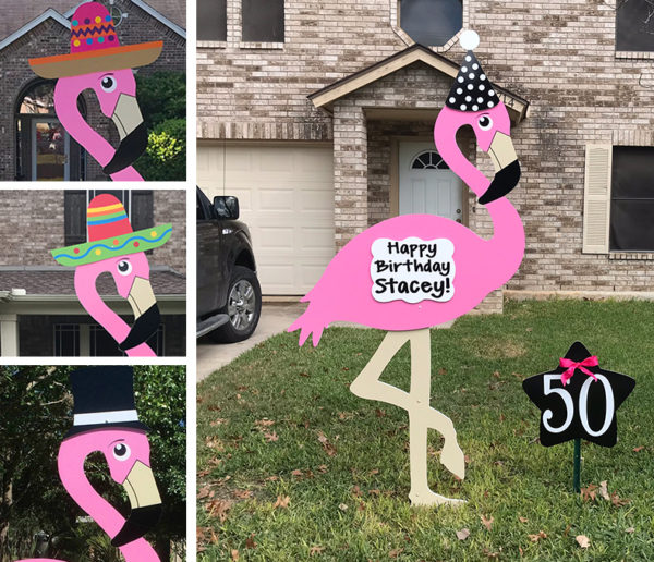 Flamingo Yard Sign Phoenix, AZ - Birthday, Graduation Yard Sign