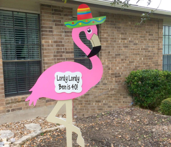 Flamingo Yard Sign Phoenix, AZ - Birthday, Graduation Yard Sign
