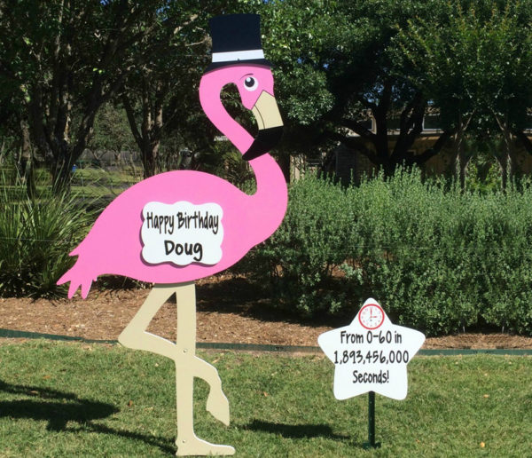 Flamingo Yard Sign Phoenix, AZ - Birthday, Graduation Yard Sign