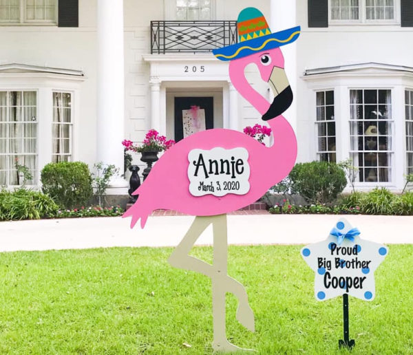 Flamingo Yard Sign Phoenix, AZ - Birthday, Graduation Yard Sign