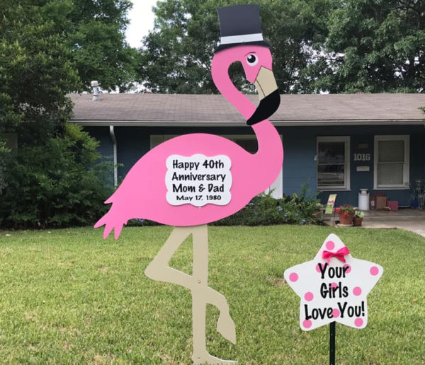 Flamingo Yard Sign Phoenix, AZ- Birthday, Graduation Yard Sign