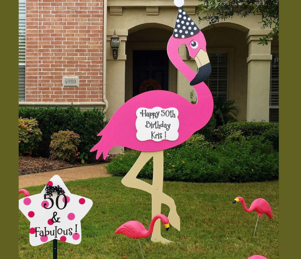 Flamingo Yard Sign Phoenix, AZ - Birthday, Graduation Yard Sign